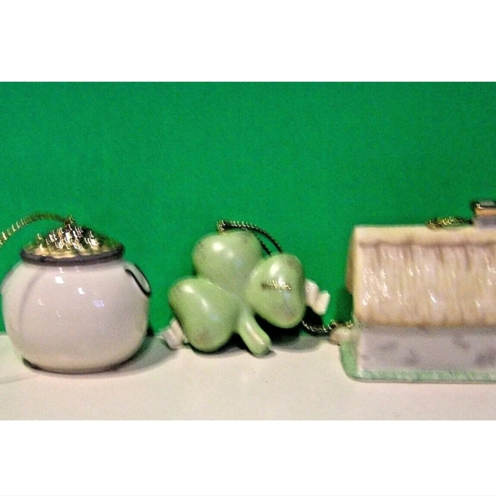 Lenox mini Irish ornaments set of 3